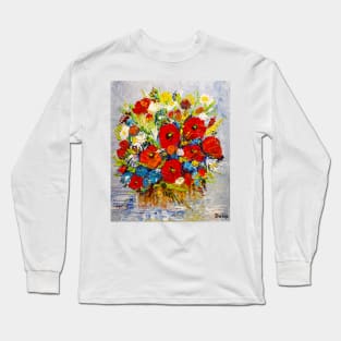 Bouquet with scarlet poppies Long Sleeve T-Shirt